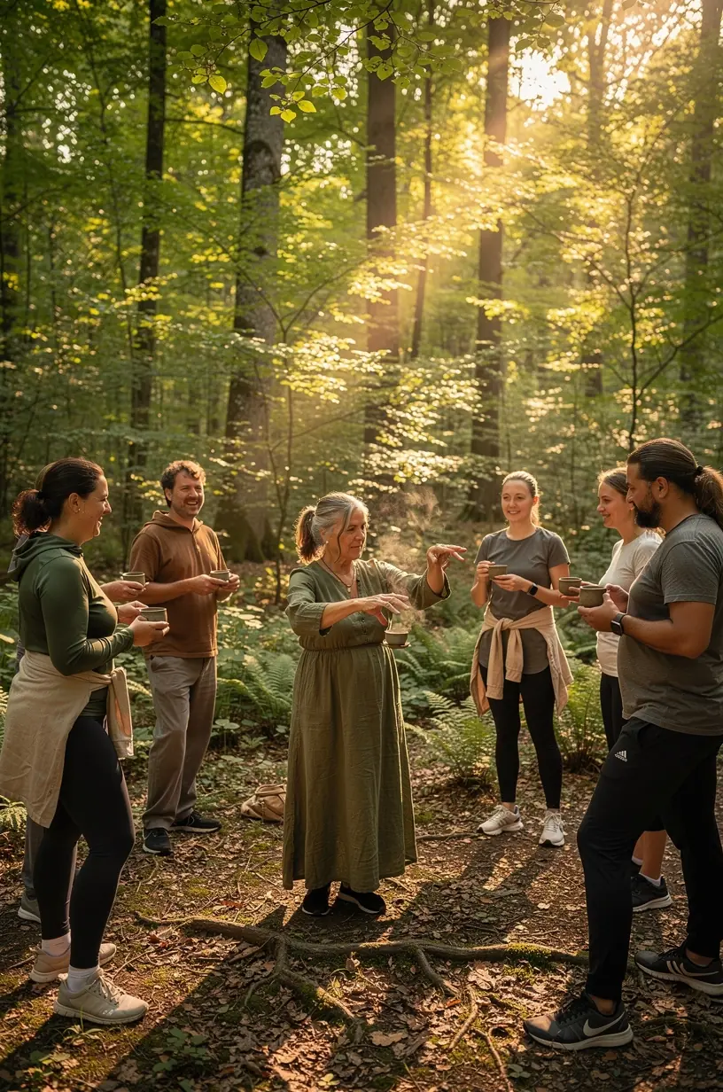 Idős pár mosolyogva ül egy napfényes teraszon, miközben teát kortyolnak és gyengéd kézmozdulatokat végeznek.
